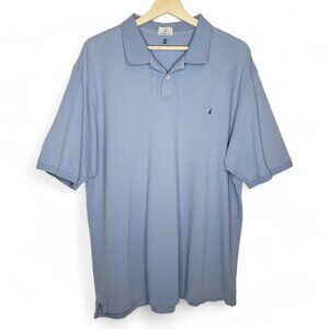Johnnie O Hangin Out Golf Polo Men’s Powder Blue Pique Knit Collar Shirt XXL